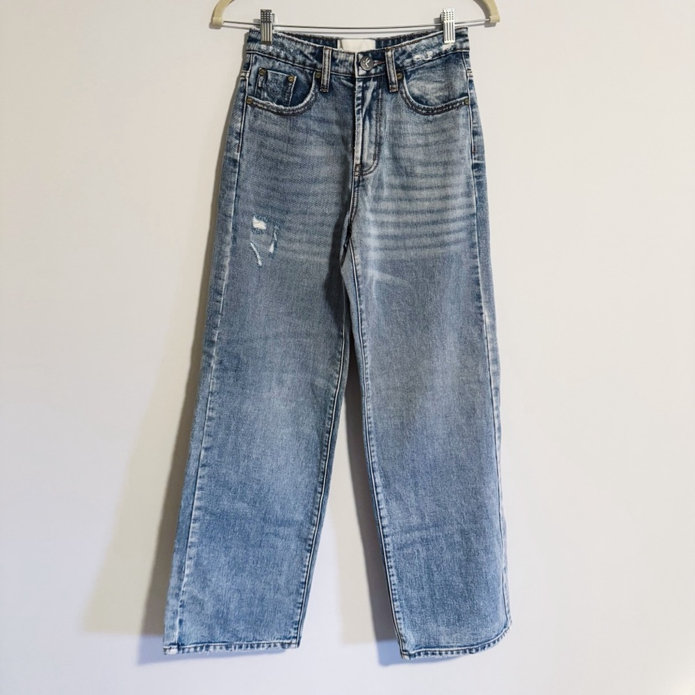 One Teaspoon - Jackson Medium Wash Wide Leg Jeans